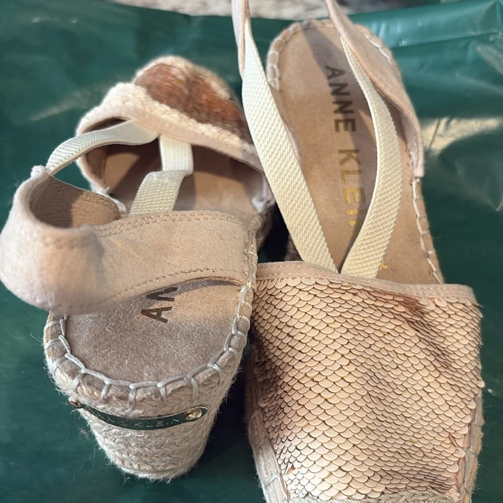 Anne Klein Tan Espadrille Flats